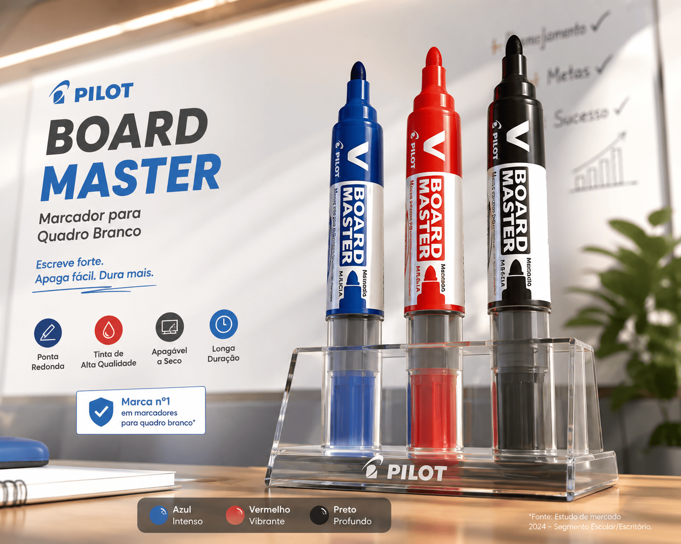 Pincel Pilot V Board Master para quadro branco